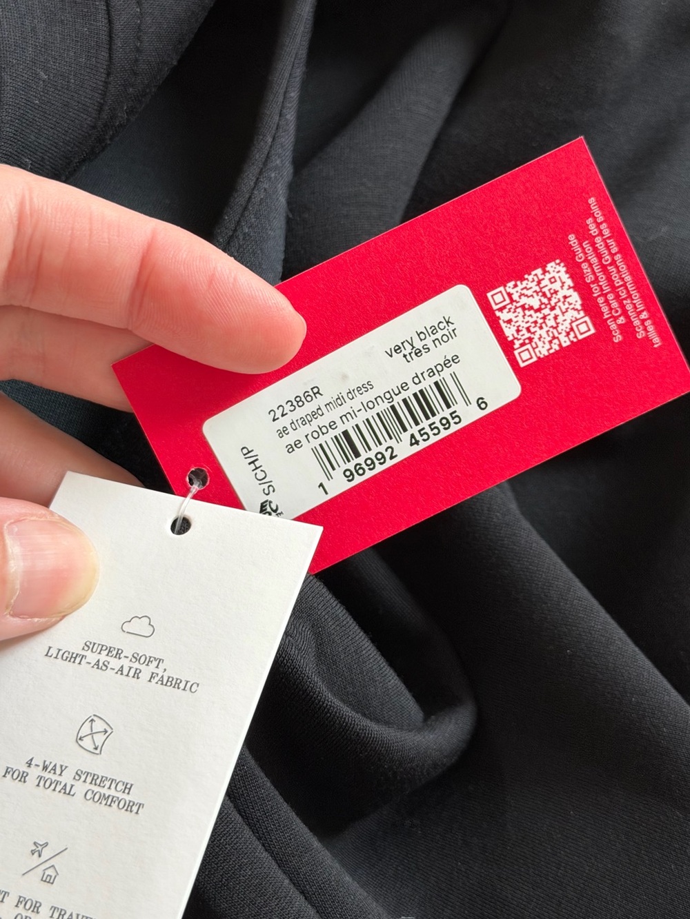 SPANX AirEssentials Draped Tank Black Midi Dress - Picture 11 of 12